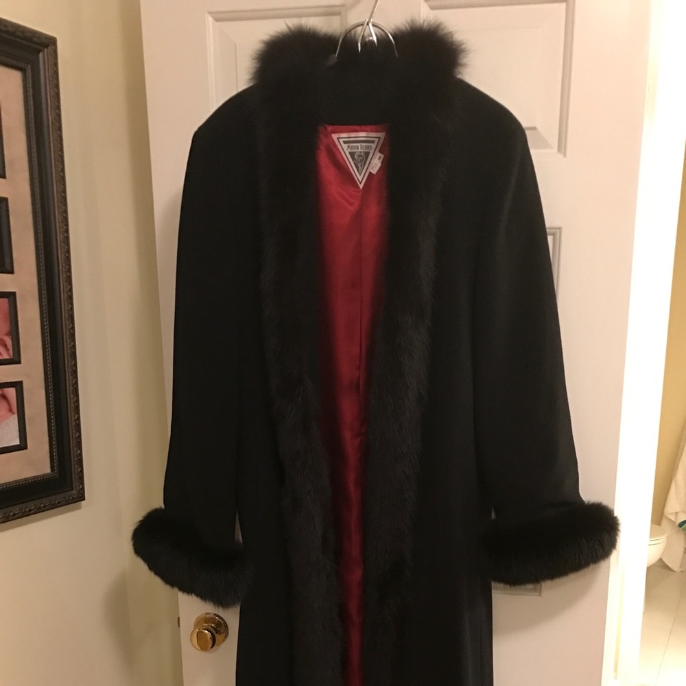 Black long ladies trench coat